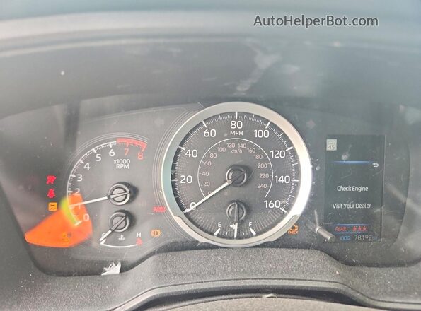 5YFEPMAEXNP312164 2022 TOYOTA COROLLA Gray Instrument cluster view