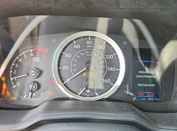 5YFEPMAEXNP376060 2022 TOYOTA COROLLA Silver Instrument cluster view