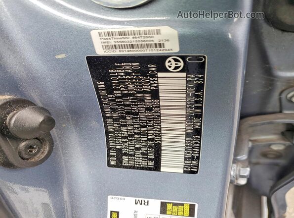 5YFEPRAE0LP036166 2020 TOYOTA COROLLA Blue ძრავის განყოფილების ხედი