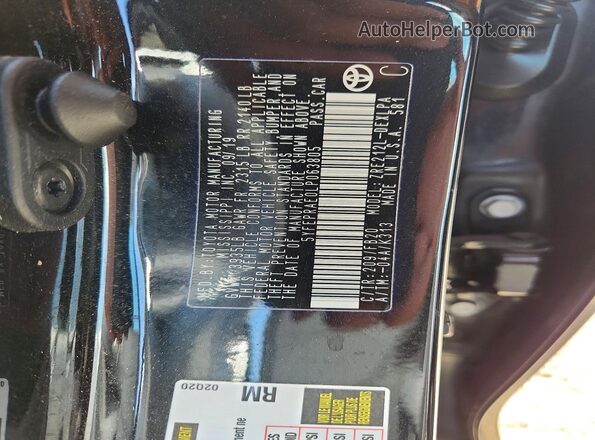 5YFEPRAE0LP063805 2020 TOYOTA COROLLA Black Vista del compartimento del motor