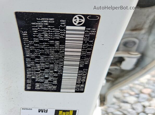 5YFEPRAE0LP076280 2020 TOYOTA COROLLA White Вид підкапотного простору