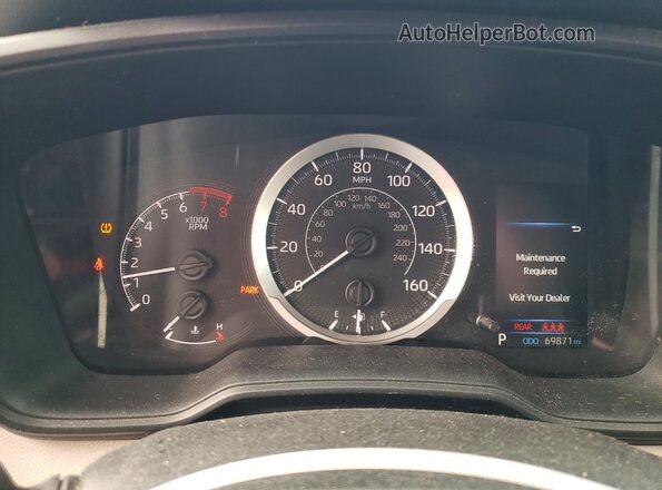 5YFEPRAE0LP145744 2020 TOYOTA COROLLA Gray Սարքավորումների վահանակի տեսք