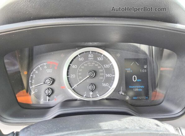 5YFEPRAE3LP014467 2020 TOYOTA COROLLA Синий Вид щитка приборов