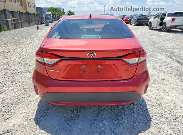5YFEPRAE4LP017233 2020 TOYOTA COROLLA Red უკანა ხედი