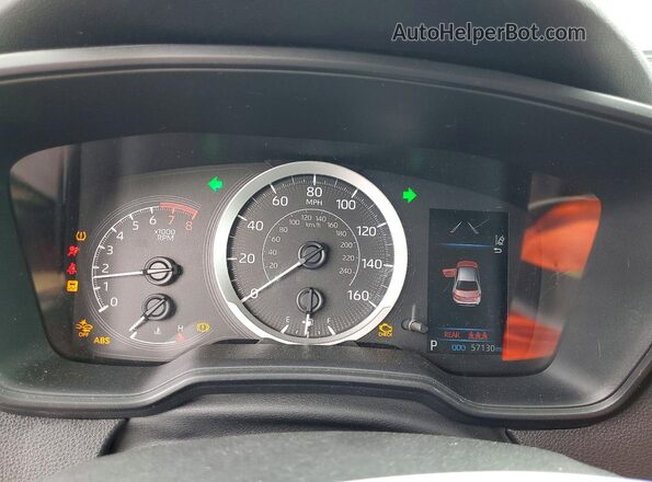 5YFEPRAE4LP039331 2020 TOYOTA COROLLA White Вид щитка приладів