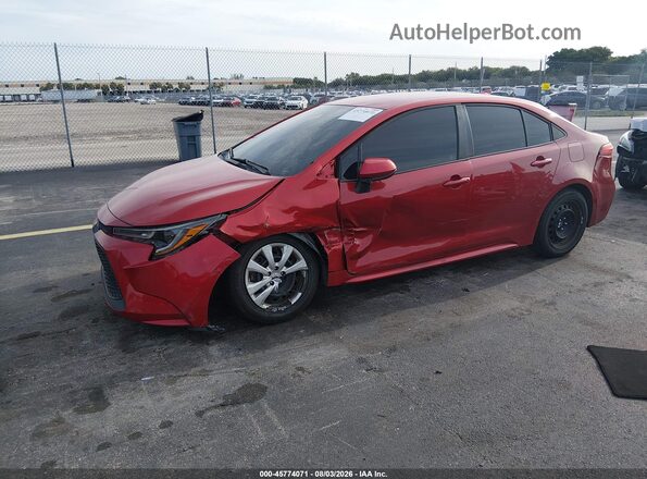 5YFEPRAE4LP102539 2020 TOYOTA COROLLA Red წინა მარცხენა ხედი სამი მეოთხედიდან