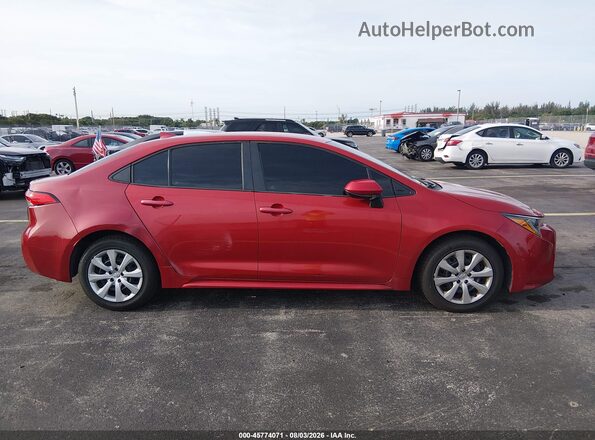 5YFEPRAE4LP102539 2020 TOYOTA COROLLA Red უკანა სალონის ხედი