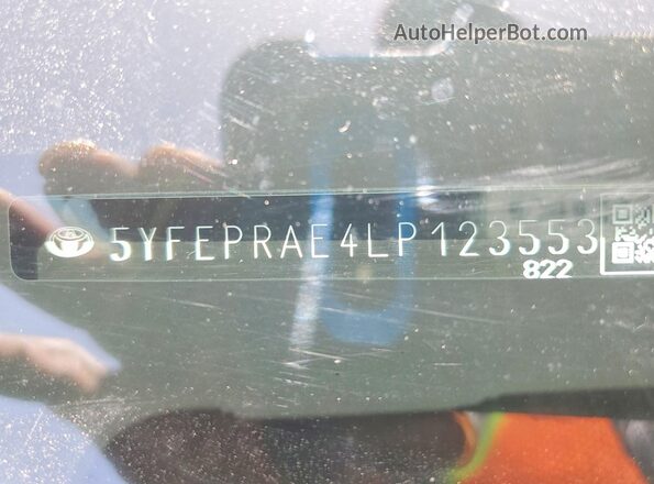 5YFEPRAE4LP123553 2020 TOYOTA COROLLA Blue Вид підкапотного простору