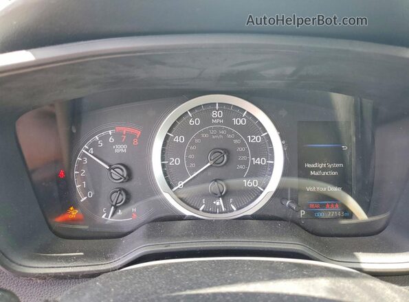 5YFEPRAE4LP123553 2020 TOYOTA COROLLA Blue Вид щитка приладів