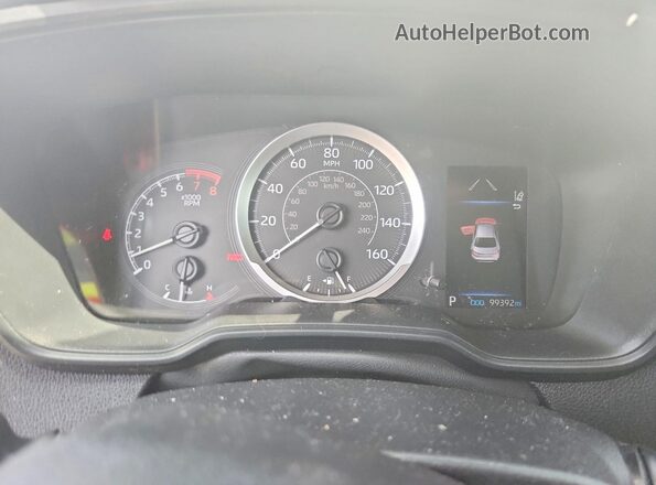 5YFEPRAE7LP042613 2020 TOYOTA COROLLA White Instrument cluster view