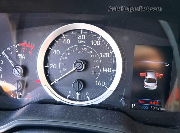 5YFEPRAE7LP057208 2020 TOYOTA COROLLA Red Vista del cuadro de instrumentos