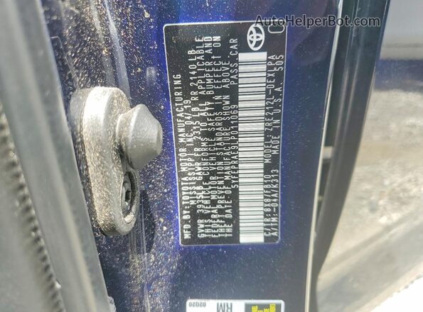 5YFEPRAE9LP011069 2020 TOYOTA COROLLA Blue Widok komory silnika