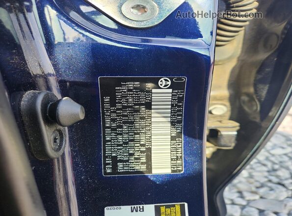 5YFEPRAE9LP047702 2020 TOYOTA COROLLA Blue Vista del compartimento del motor