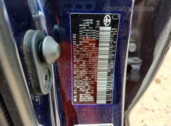 5YFEPRAE9LP067755 2020 TOYOTA COROLLA Blue VIN sticker view