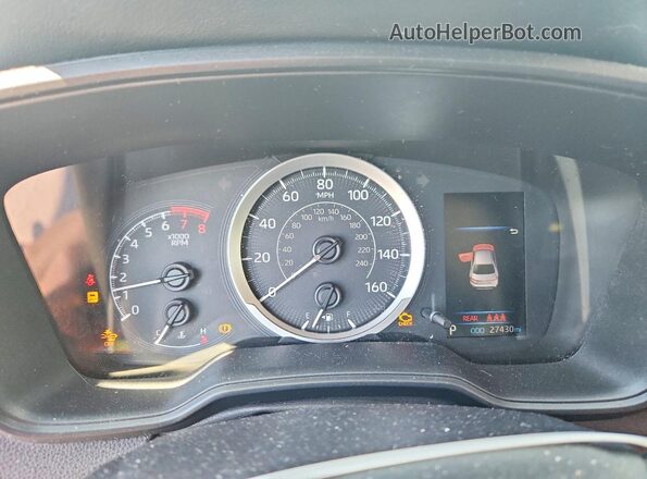 5YFEPRAE9LP086788 2020 TOYOTA COROLLA Silver ხელსაწყოთა პანელის ხედი