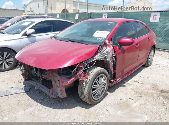 5YFEPRAEXLP069496 2020 TOYOTA COROLLA Red Առջևի ձախ երեք քառորդ տեսարան