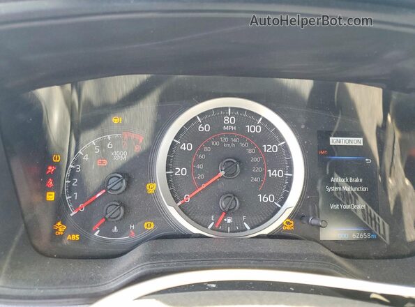 5YFM4MCE6NP131158 2022 TOYOTA COROLLA Burgundy ხელსაწყოთა პანელის ხედი