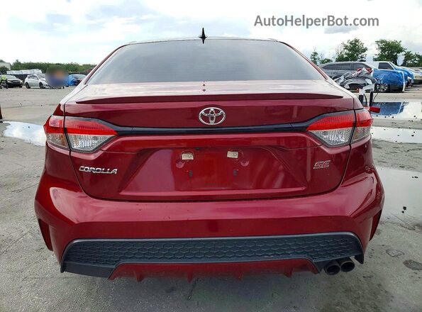 5YFM4MCE7NP112490 2022 TOYOTA COROLLA Red Հետևի տեսք