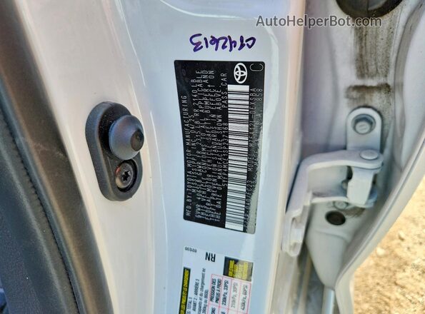 5YFP4MCE1SP237168 2025 TOYOTA COROLLA White VIN sticker view