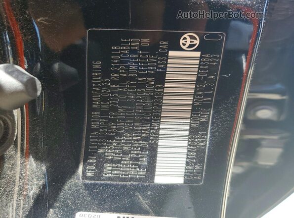 5YFP4MCE3SP231369 2025 TOYOTA COROLLA Черный Вид наклейки с VIN-кодом