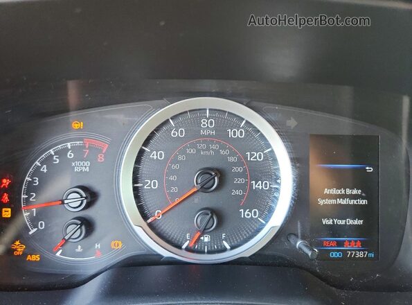 5YFS4MCE0NP124486 2022 TOYOTA COROLLA Blue Սարքավորումների վահանակի տեսք