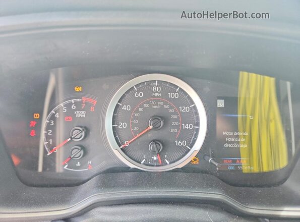 5YFS4MCE2NP101288 2022 TOYOTA COROLLA Белый Вид щитка приборов