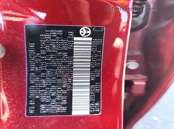 5YFS4MCE2SP218610 2025 TOYOTA COROLLA Red ძრავის განყოფილების ხედი