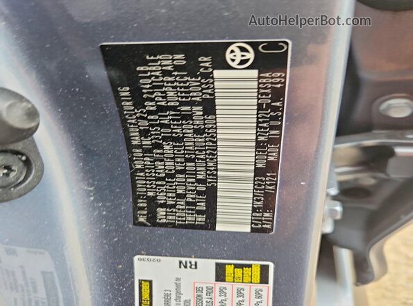 5YFS4MCE2TP256906 2026 TOYOTA COROLLA Blue Vista del compartimento del motor