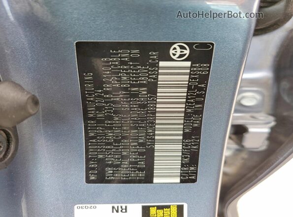 5YFS4MCE3RP188057 2024 TOYOTA COROLLA Blue Vista del compartimento del motor