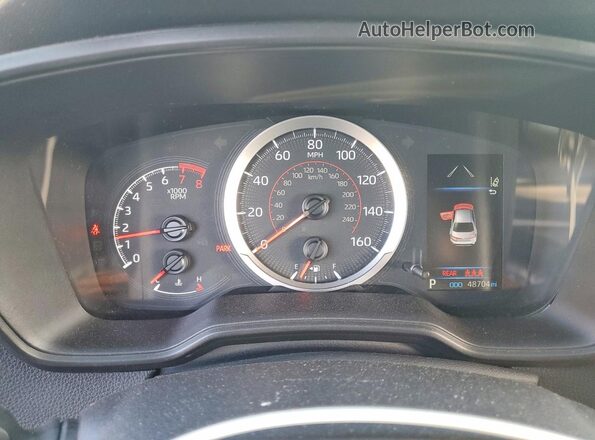 5YFS4MCE5NP106758 2022 TOYOTA COROLLA Blue Instrument cluster view