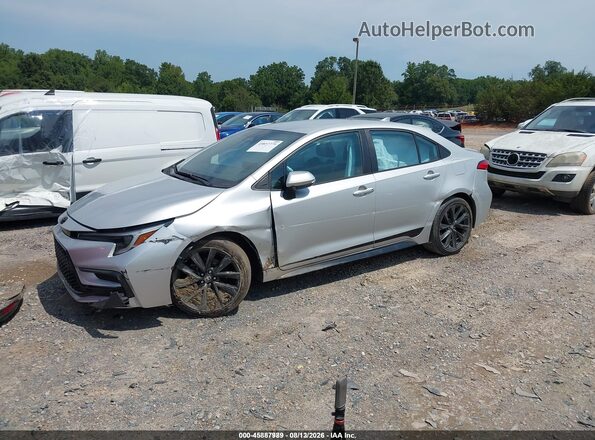 5YFS4MCE5PP163545 2023 TOYOTA COROLLA Silver Vista tres cuartos delantera izquierda