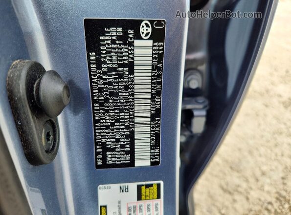 5YFS4MCE6PP158256 2023 TOYOTA COROLLA Blue Engine compartment view