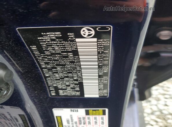 5YFS4MCE8MP087914 2021 TOYOTA COROLLA Синий Вид подкапотного пространства