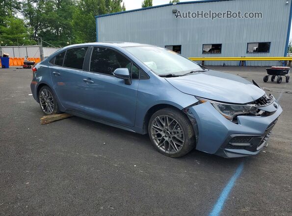 5YFS4MCE9MP065372 2021 TOYOTA COROLLA Синий Передняя правая четверть