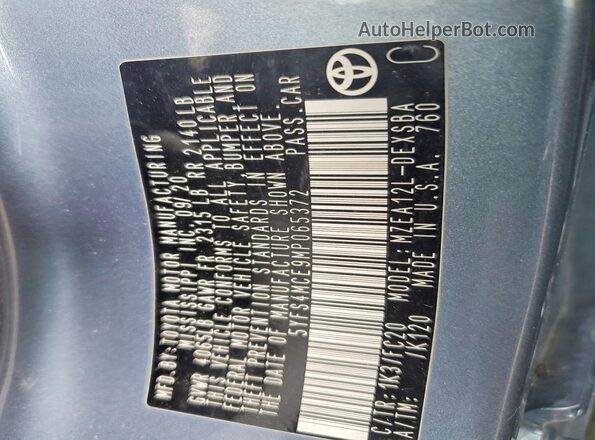 5YFS4MCE9MP065372 2021 TOYOTA COROLLA Синий Вид подкапотного пространства