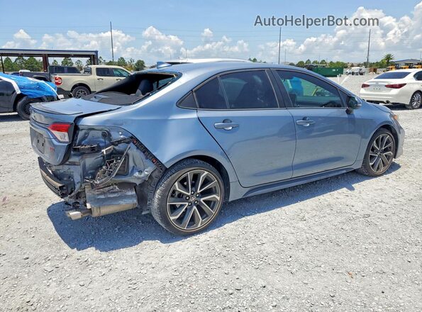 5YFS4MCE9MP095682 2021 TOYOTA COROLLA Blue Trasero derecho
