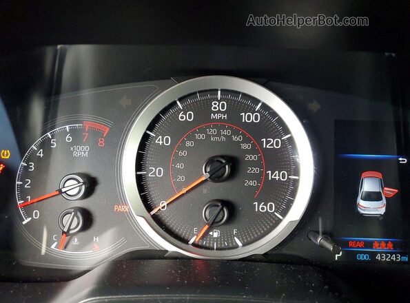 5YFS4MCE9NP112417 2022 TOYOTA COROLLA White ხელსაწყოთა პანელის ხედი