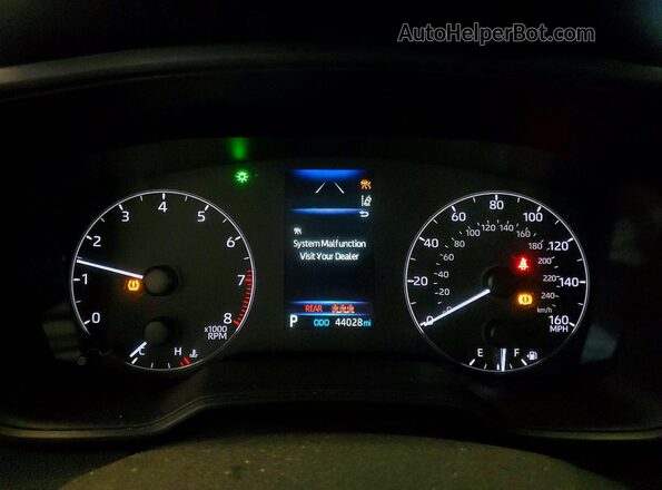 5YFS4MCE9PP160230 2023 TOYOTA COROLLA Синий Вид щитка приборов