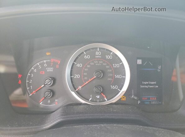 5YFS4RCE5LP046975 2020 TOYOTA COROLLA White Instrument cluster view
