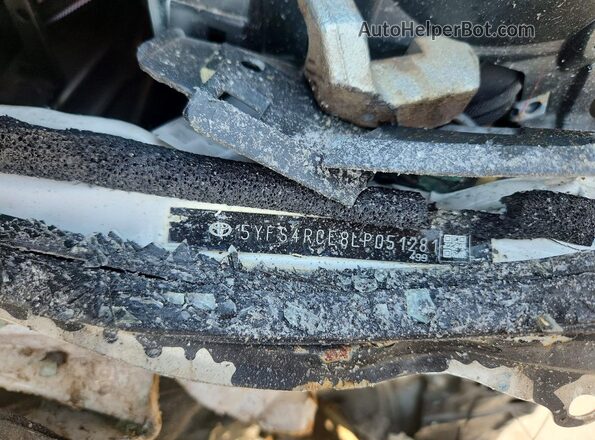 5YFS4RCE8LP051281 2020 TOYOTA COROLLA White VIN կոդի պիտակի տեսք