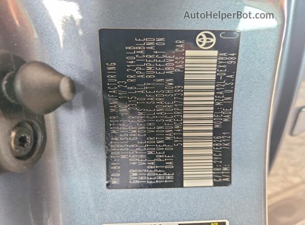 5YFT4MCE3RP177399 2024 TOYOTA COROLLA Blue Engine compartment view
