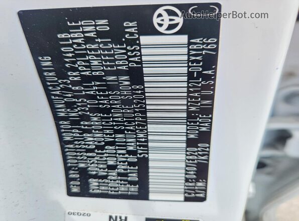5YFT4MCE7PP152048 2023 TOYOTA COROLLA Белый Вид подкапотного пространства