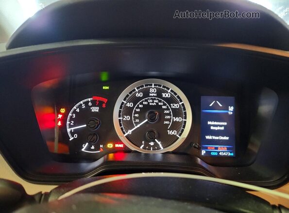 5YFVPMAE2MP259460 2021 TOYOTA COROLLA Silver Vista del cuadro de instrumentos