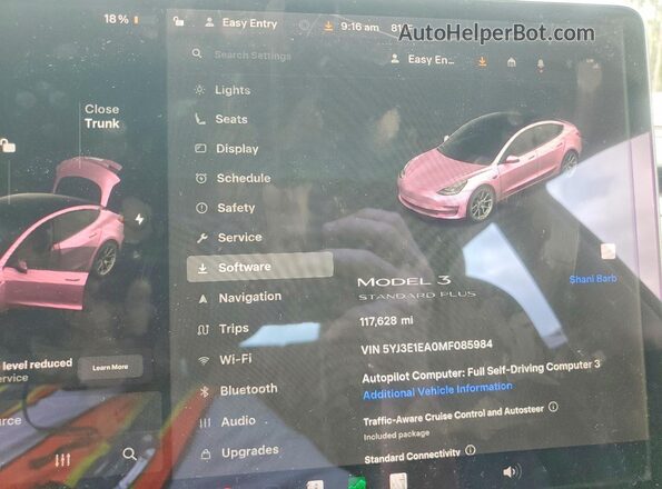 5YJ3E1EA0MF085984 2021 TESLA MODEL Черный Вид щитка приборов