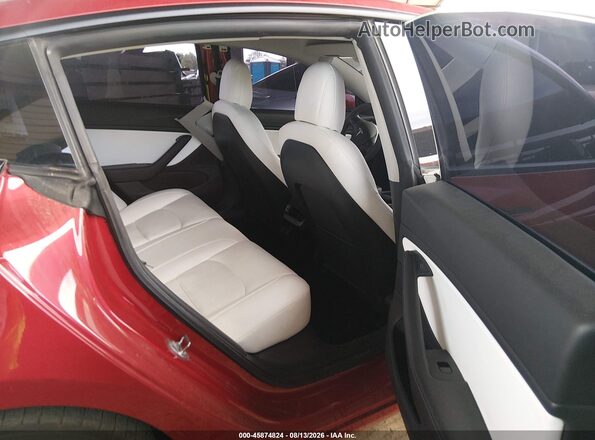 5YJ3E1EA0MF842687 2021 TESLA MODEL 3 Красный Вид наклейки с VIN-кодом