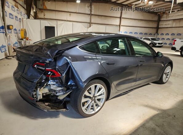 5YJ3E1EA0NF286866 2022 TESLA MODEL Gray Trasero derecho