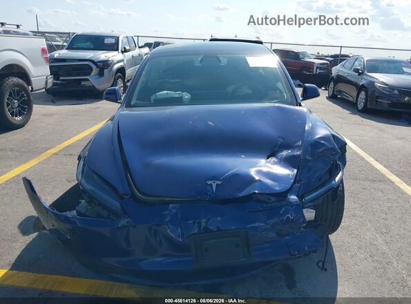 5YJ3E1EA0RF824097 2024 TESLA MODEL 3 Blue Вид щитка приладів