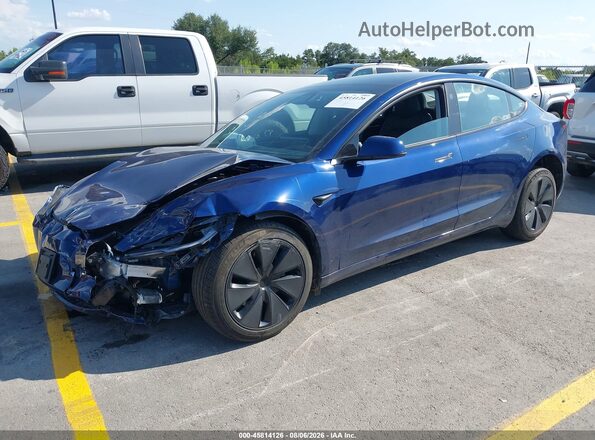 5YJ3E1EA0RF824097 2024 TESLA MODEL 3 Blue Передня ліва чверть
