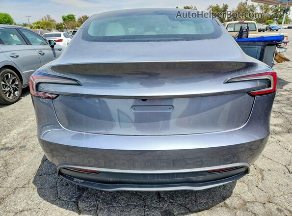 5YJ3E1EA0SF041609 2025 TESLA MODEL Gray Widok z tyłu