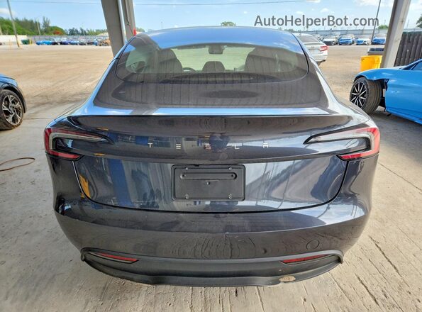 5YJ3E1EA0SF933889 2025 TESLA MODEL Gray Rear view